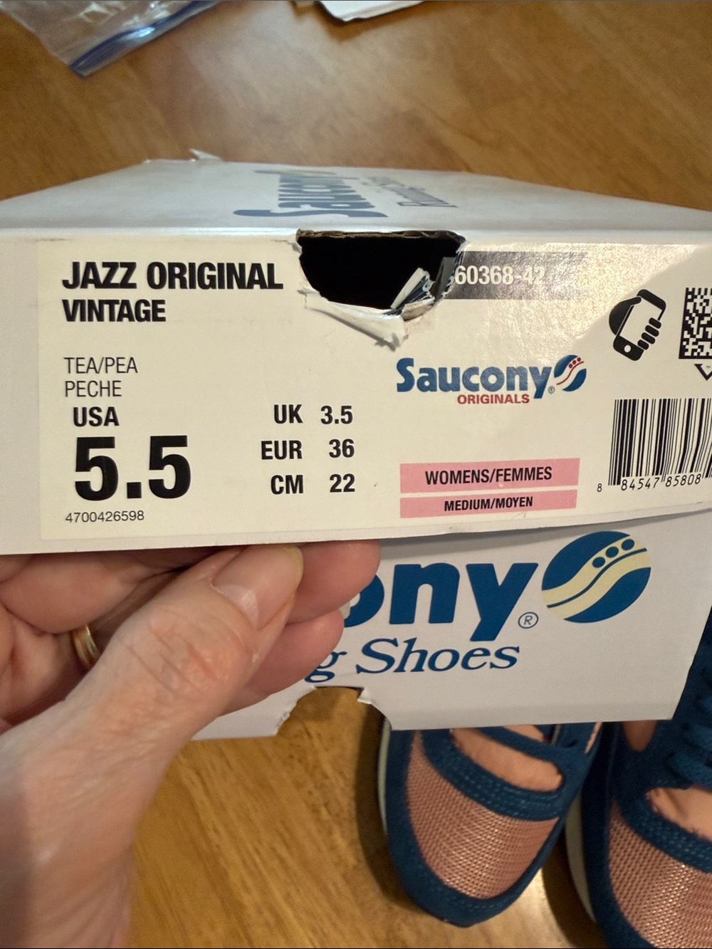 Saucony Peach and Teal Lace-Up Athletic Sneakers - Picture 9 of 10